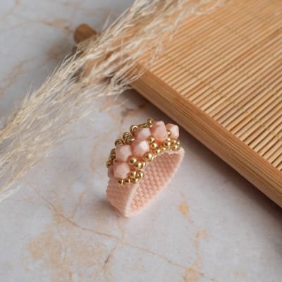 Anillo Corona durazno1