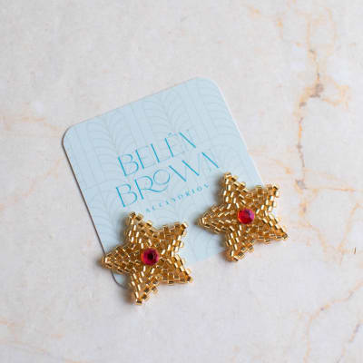 Aros Estrellitas dorado1