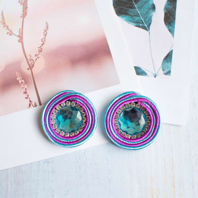 Aros Topito Bicolor celeste y morado1