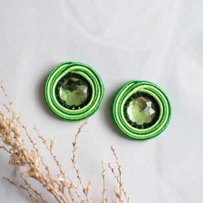 Aros Topito Bicolor verde1