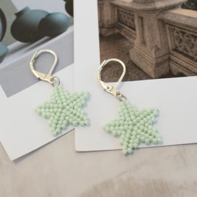 Aros Estrellitas con gancho menta1