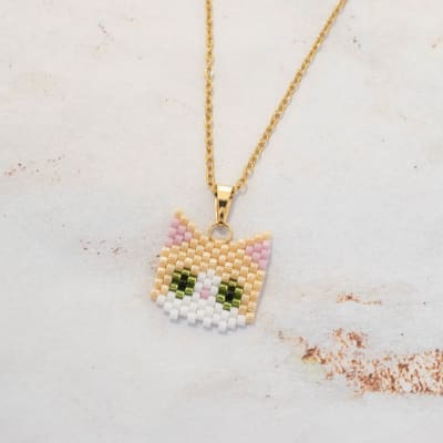 Collar Gato beige1