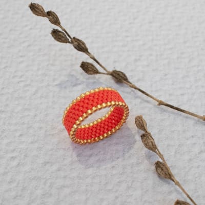 Anillo Jane rojo y dorado1