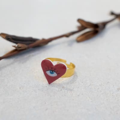 Anillo Corazón con ojo1