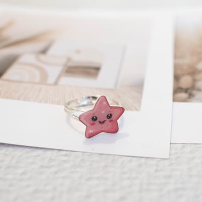Anillo Estrella rosada1