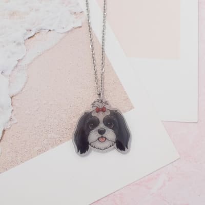 Collar TR Shih Tzu negro y blanco1