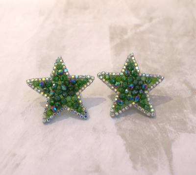 Aros Topito pequeña estrella verde1