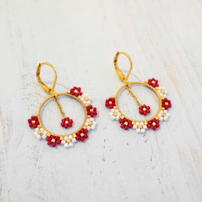 Aros Garden rojo y blanco1