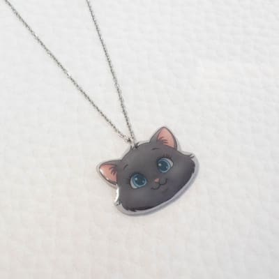 Collar TR Gato gris ojos azules1