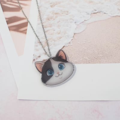 Collar TR Gato blanco y negro1