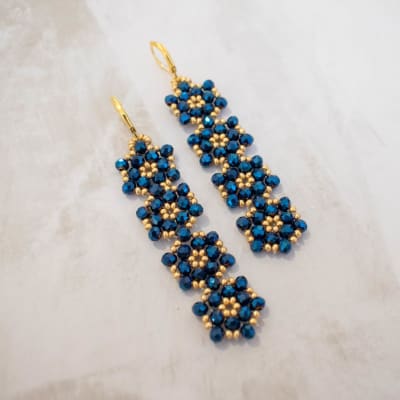 Aros Cascada XL azul metalizado1