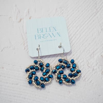 Aros Galaxia azul metalizado y plateado1