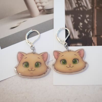 Aros TR Gato beige ojos verdes1