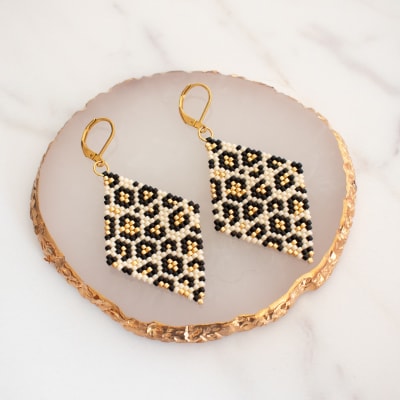 Aros “Animal print” beige1