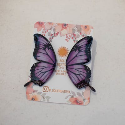 Aros Mariposa colita morado1