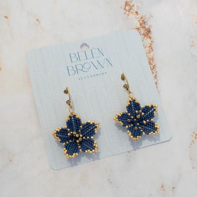 Aros Lily largo azul oscuro1
