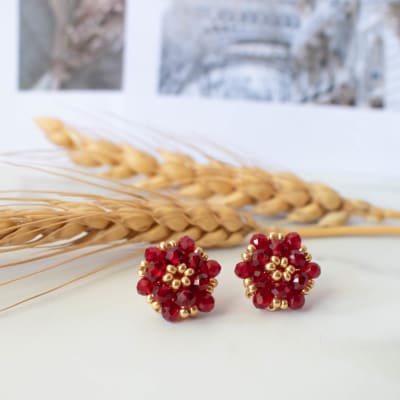 Aros Tiny rojo oscuro1