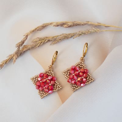 Aros Rombo rojo1