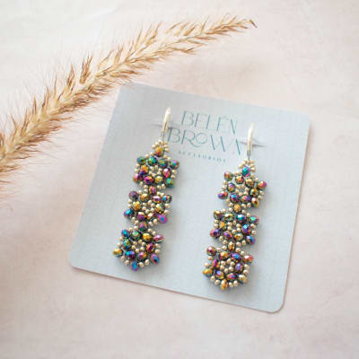 Aros Cascada tornasol y plateado1