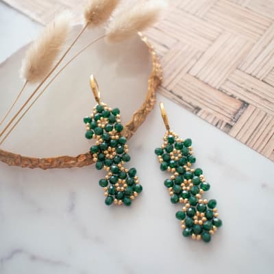 Aros Cascada verde oscuro1