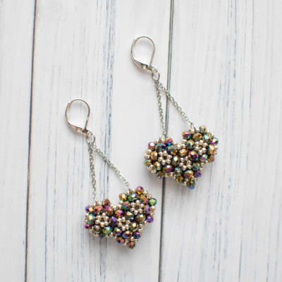 Aros Corazón 3D tornasol1