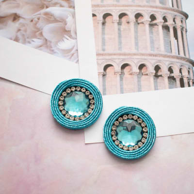 Aros Topito Sencillo celeste metalizado1