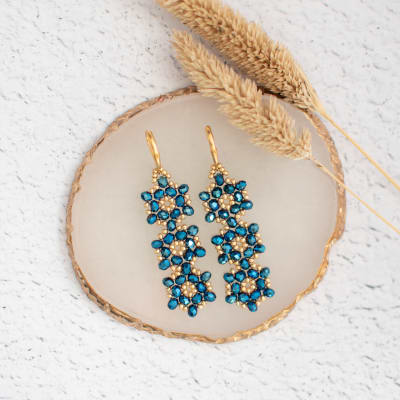 Aros Cascada azul metalizado1