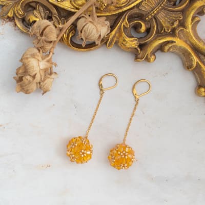 Aros Esfera amarillo1