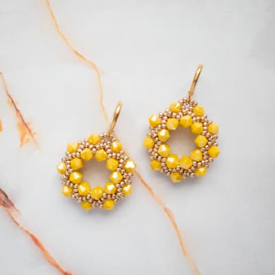 Aros Guirnalda amarillo1