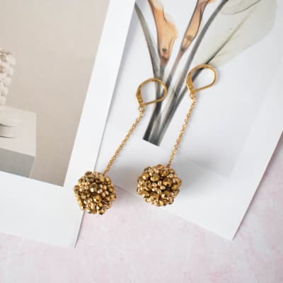 Aros Esfera dorado1