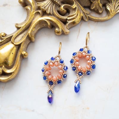 Aros Atrapasueños azul y melón1