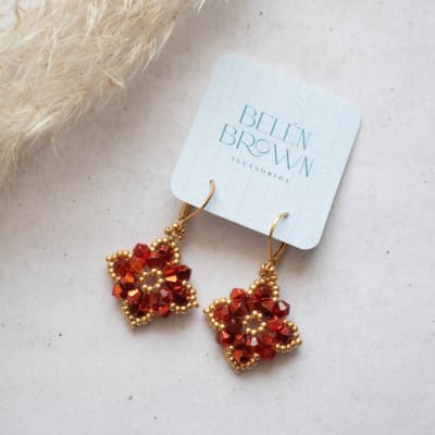 Aros Flor de Loto terracota1