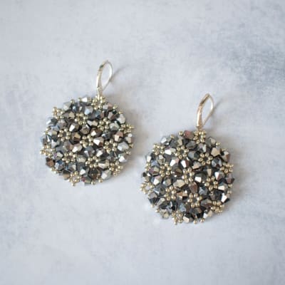 Aros Medallón plateado1