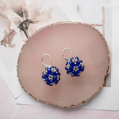 Aros Esfera corta azul oscuro1