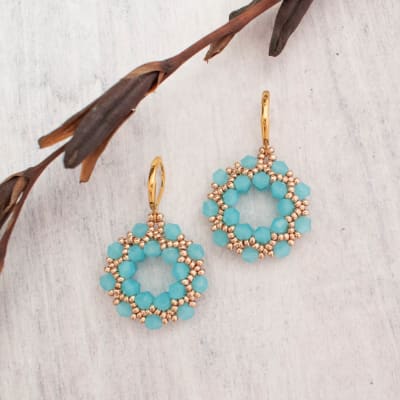 Aros Guirnalda celeste opaco1