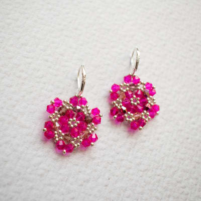Aros Hexágono fucsia y gris1