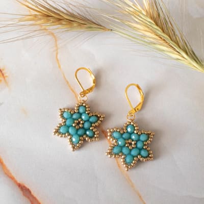 Aros Lilium turquesa oscuro1