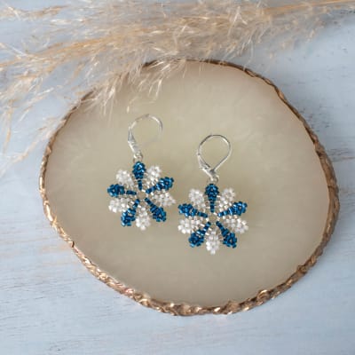 Aros Mónaco largo azul y blanco1
