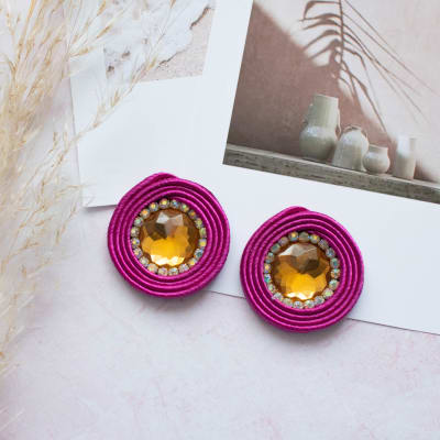 Aros Topito Sencillo magenta y amarillo1