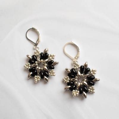 Aros Snowflake negro1