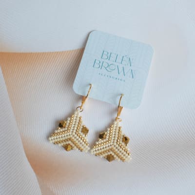 Aros Gaudí crema y dorado1