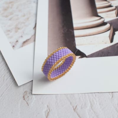 Anillo Jane lila y dorado1