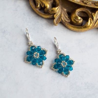 Aros Flor de Loto turquesa1