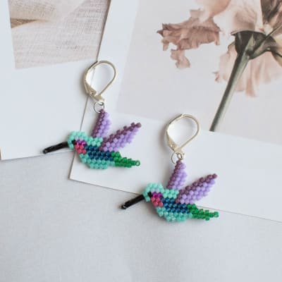 Aros Colibrí turquesa1