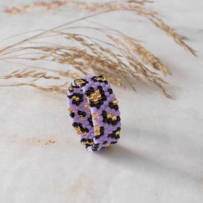 Anillo Animal Print lila1