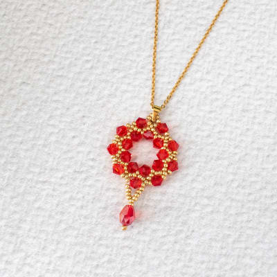 Collar Péndulo rojo1