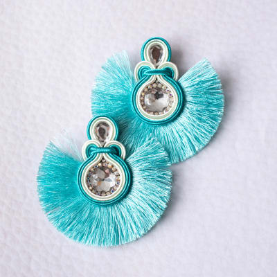 Aros Abanico turquesa1