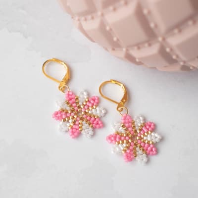 Aros Mónaco rosado y blanco1