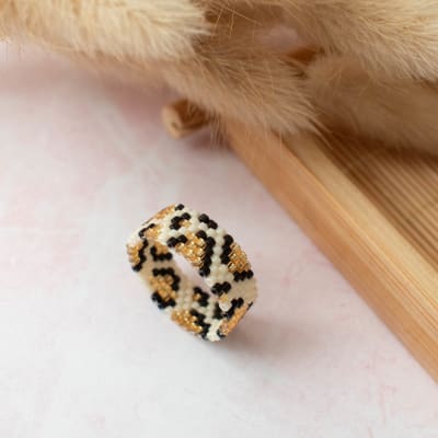 Anillo Animal Print crema1