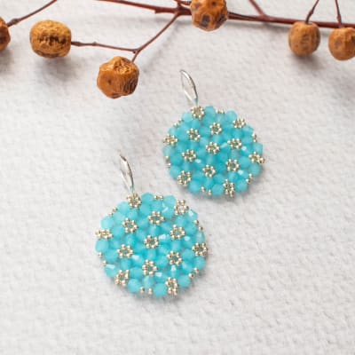 Aros Medallón celeste opaco1